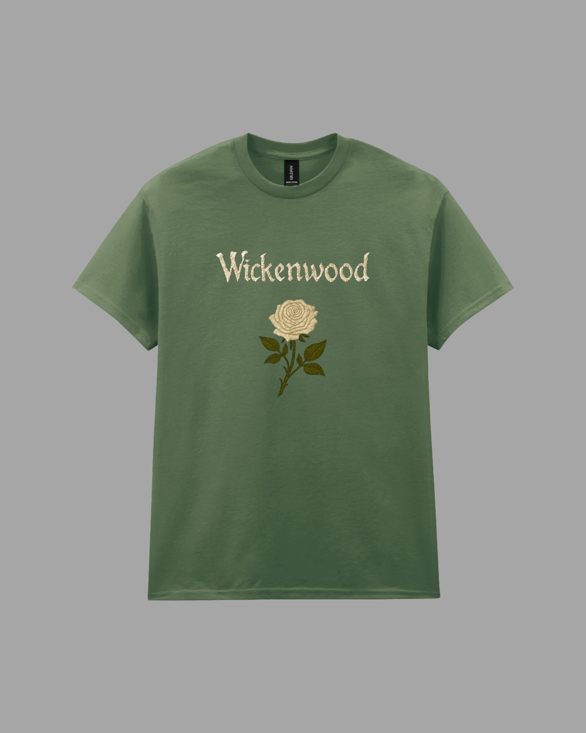 Little White Rose Crew Neck T-shirt