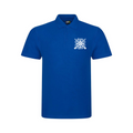 blue polo with orwellermen logo