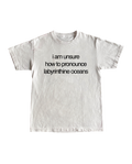 'i am unsure how to pronounce labyrinthine oceans' T-shirt